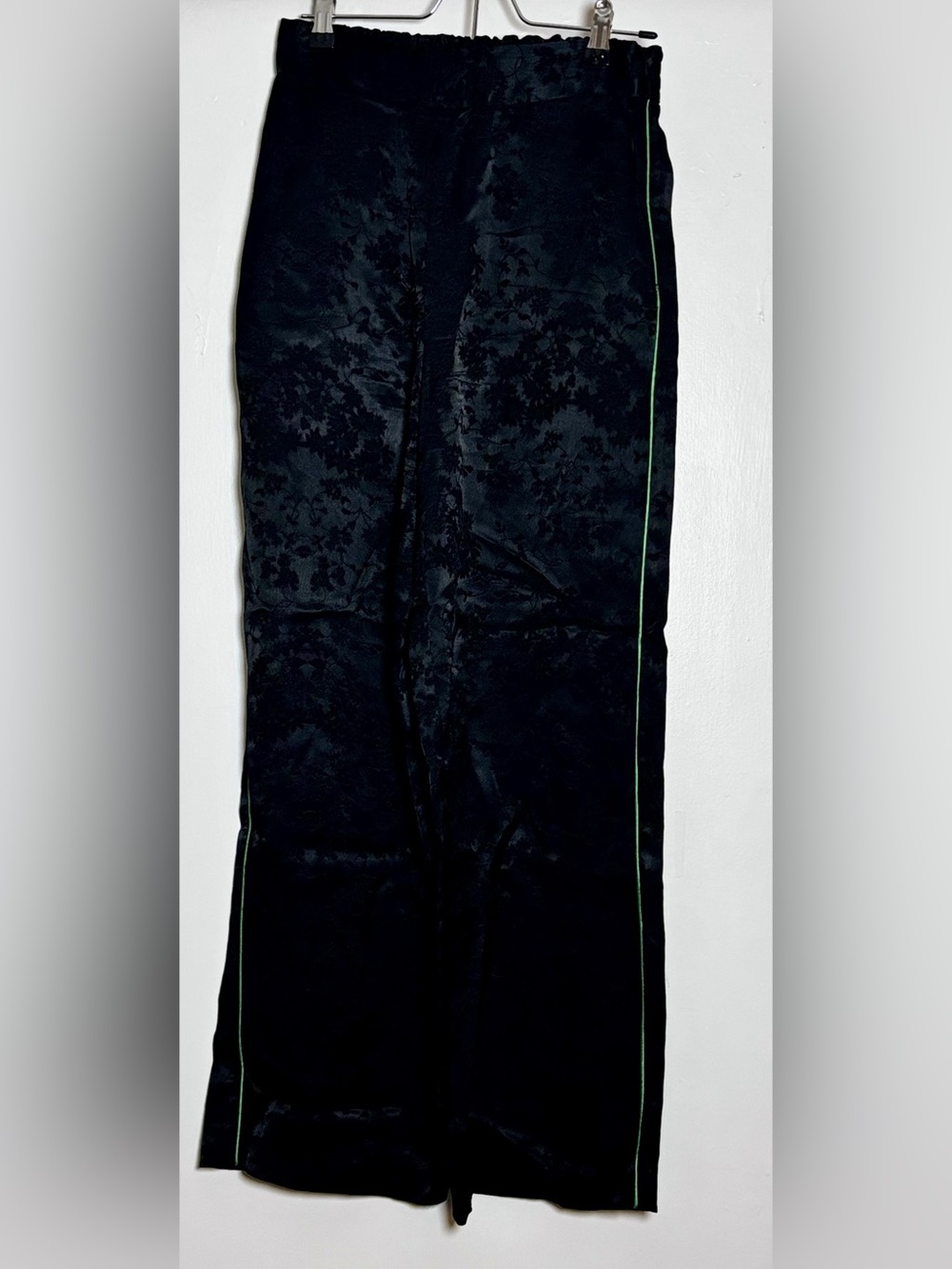 Maje Pasito Black Floral Jacquard Pants Size 2